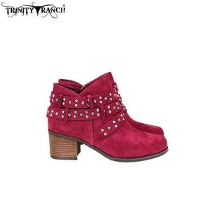 Leather Suede Booties Studs Collection
